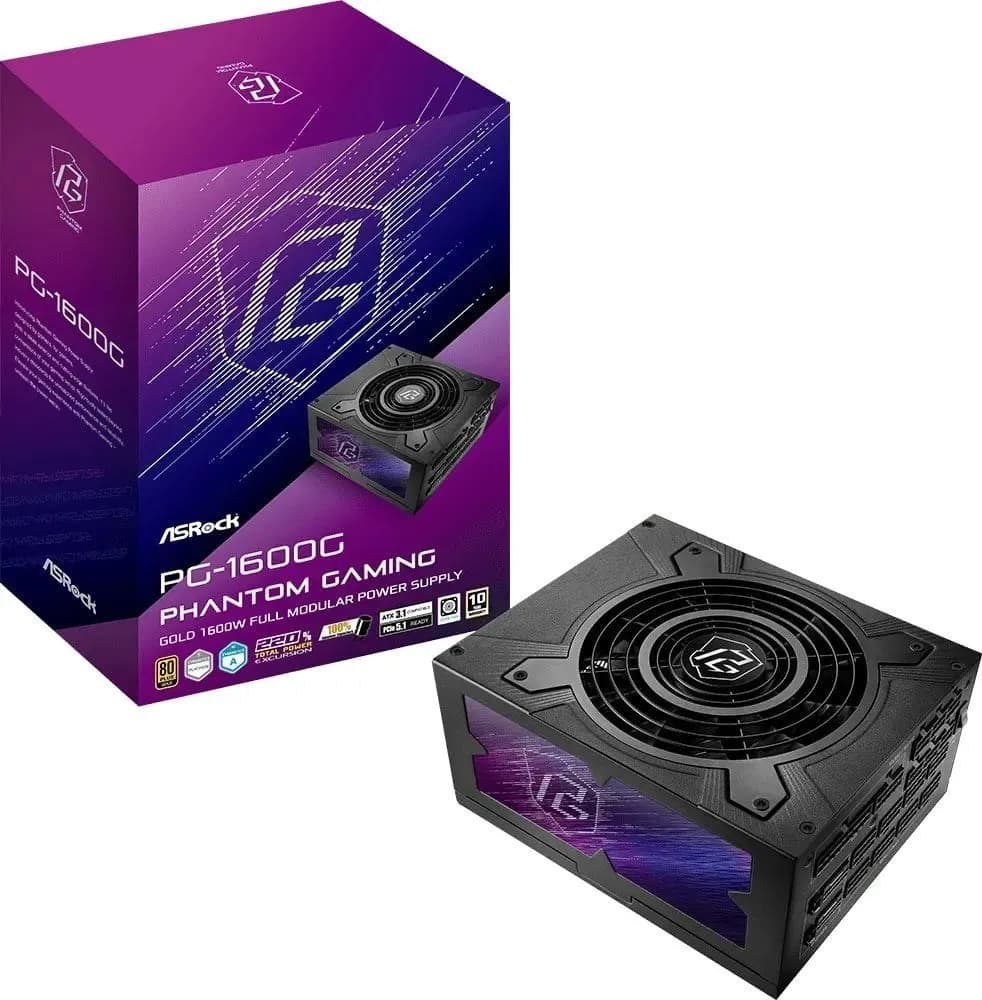 ASRock Zasilacz PHANTOM GAMING 1600W 80 Plus Gold, zdjęcie 1 z 7