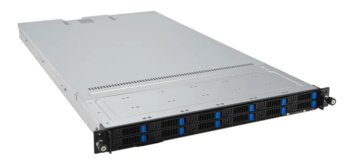 ASUS Platforma Rack (1U) RS500A-E12-RS12U AMD Epyc 9004 (16x NVMe, 2xM.2, 2xGPU, 2x1Gbe, IPMI, zdjęcie 1 z 5