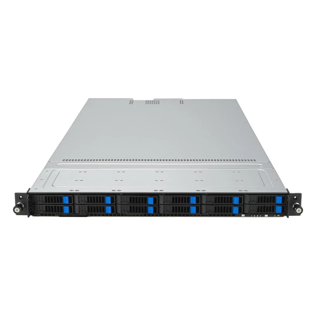 ASUS Platforma Rack (1U) RS501A-E12-RS12U AMD Epyc 9005/9004 (12x NVMe/SATA HS, 2xM.2, 2x1Gbe, zdjęcie 1 z 9