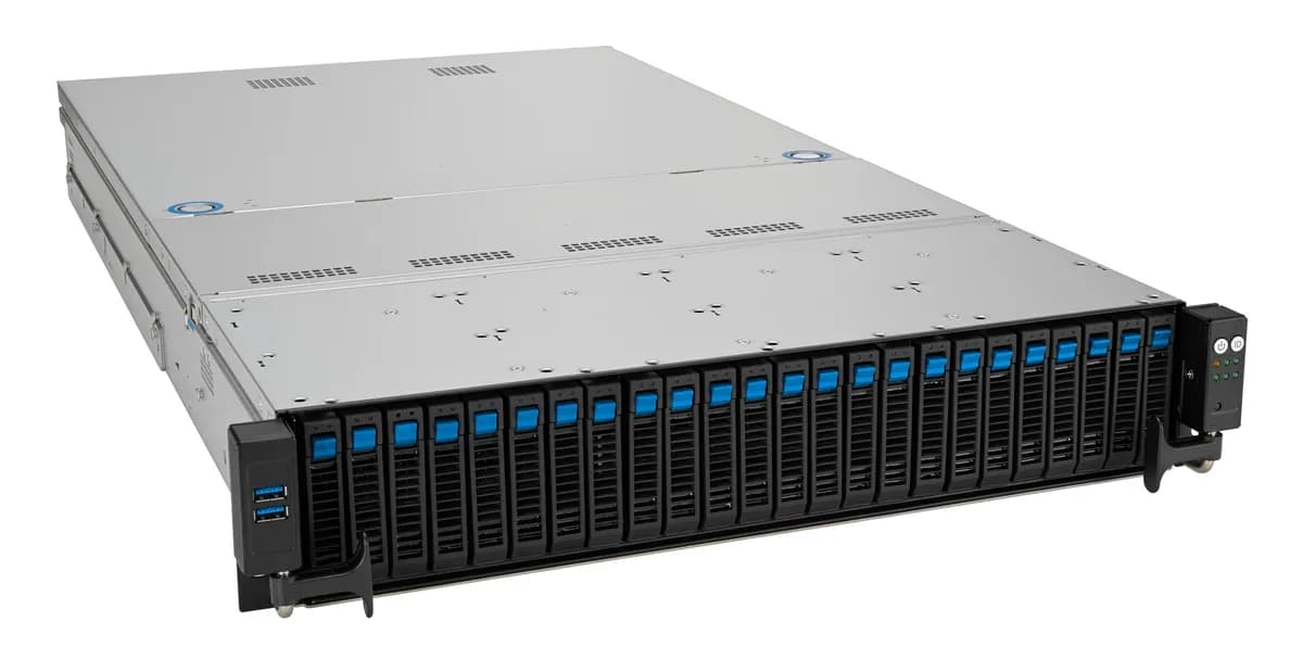 ASUS Platforma Rack (2U) RS520A-E12-RS24U AMD Epyc 9004 (24x NVMe, 2xGPU, 2x1Gbe, IPMI, 1+1, zdjęcie 1 z 4
