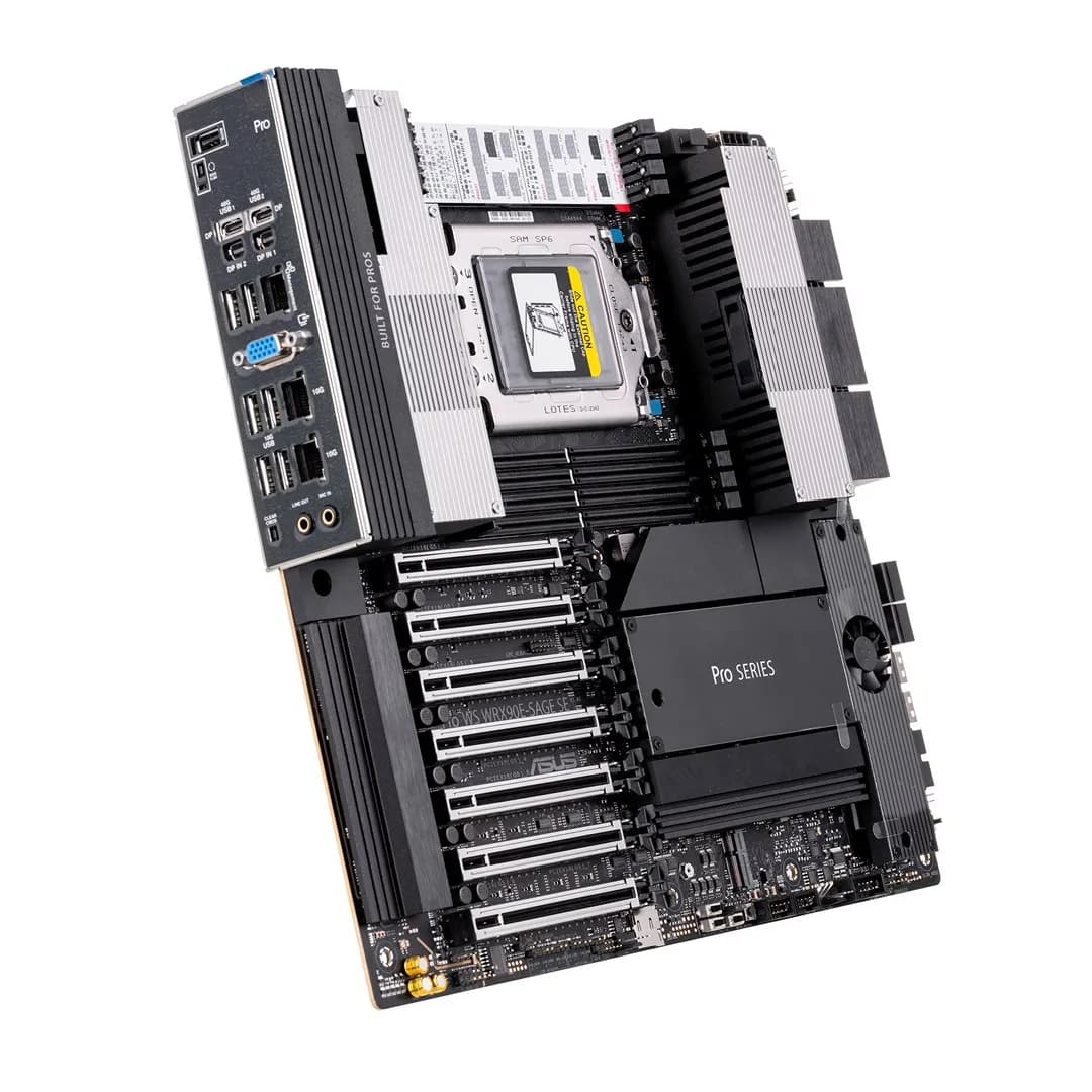 ASUS Płyta główna Pro WS WRX90E-SAGE SE 1x sTR5 AMD ryzen Threadripper PRO 7000 SoC (8x DIMM, zdjęcie 1 z 12