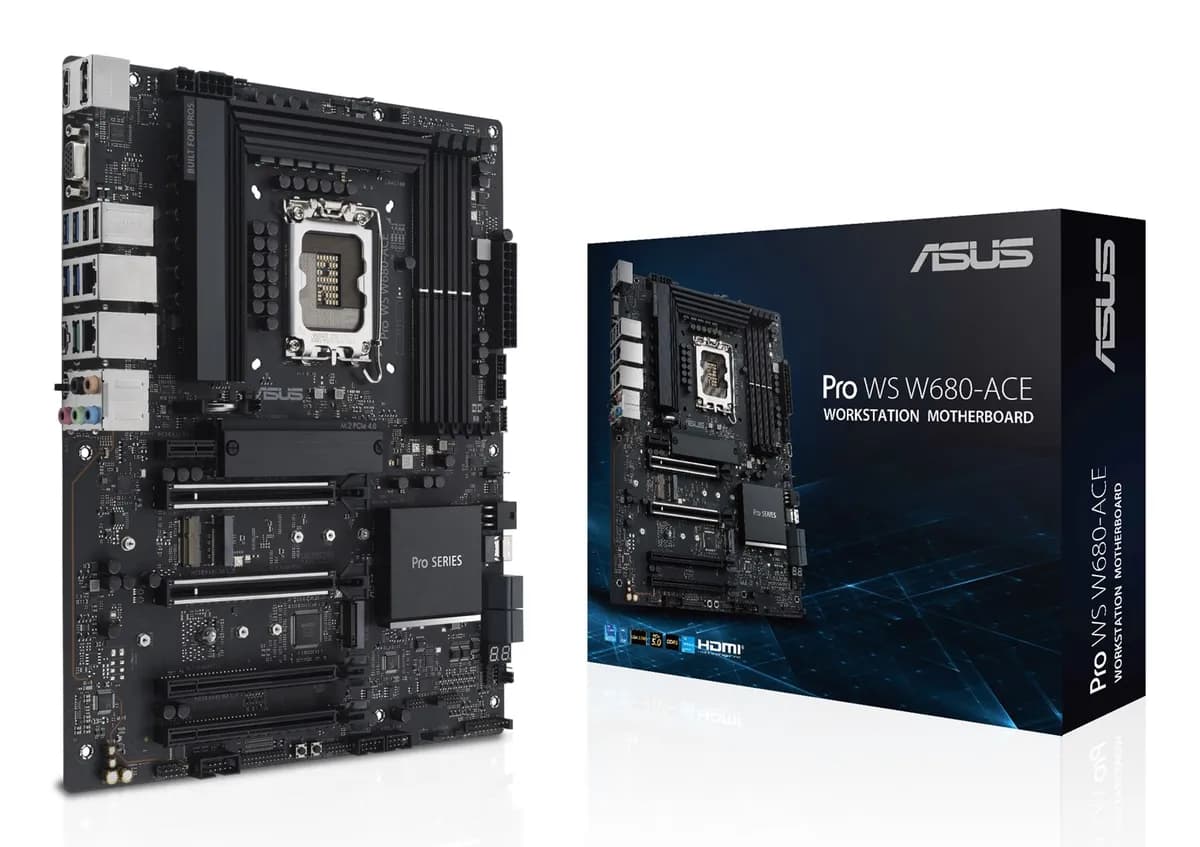 ASUS Płyta Pro WS W680-ACE W680 (LGA 1700) ATX motherboard, 2x PCIe 5.0, 3x PCIe 4.0, 3x PCIe, zdjęcie 1 z 12