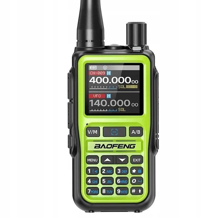 Baofeng Krótkofalówka UV-5R EU MINI USB-C Bluetooth VHF UHF Pasmo Lotnicze Green (antena 15cm), zdjęcie 1 z 4