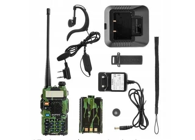 Baofeng Krótkofalówka UV-5R HTQ 1800mAh Camo, Radiotelefon Walkie Talkie Skaner Kamuflaż, zdjęcie 1 z 6