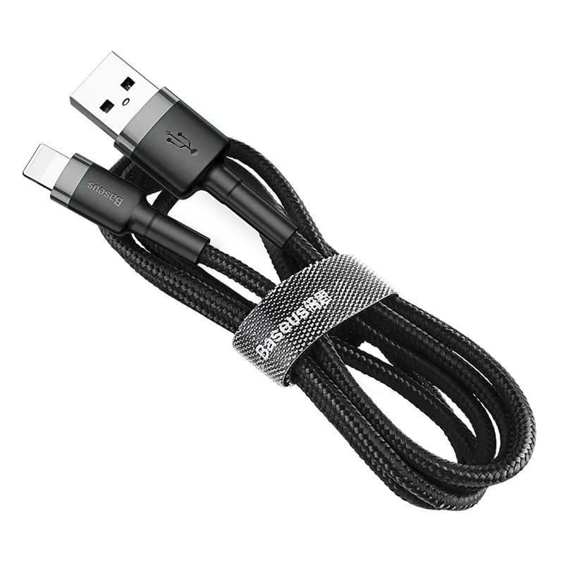 Baseus Kabel CALKLF-CG1 (Lightning M - USB 2.0 M; 2m; kolor szaro-czarny), zdjęcie 1 z 3