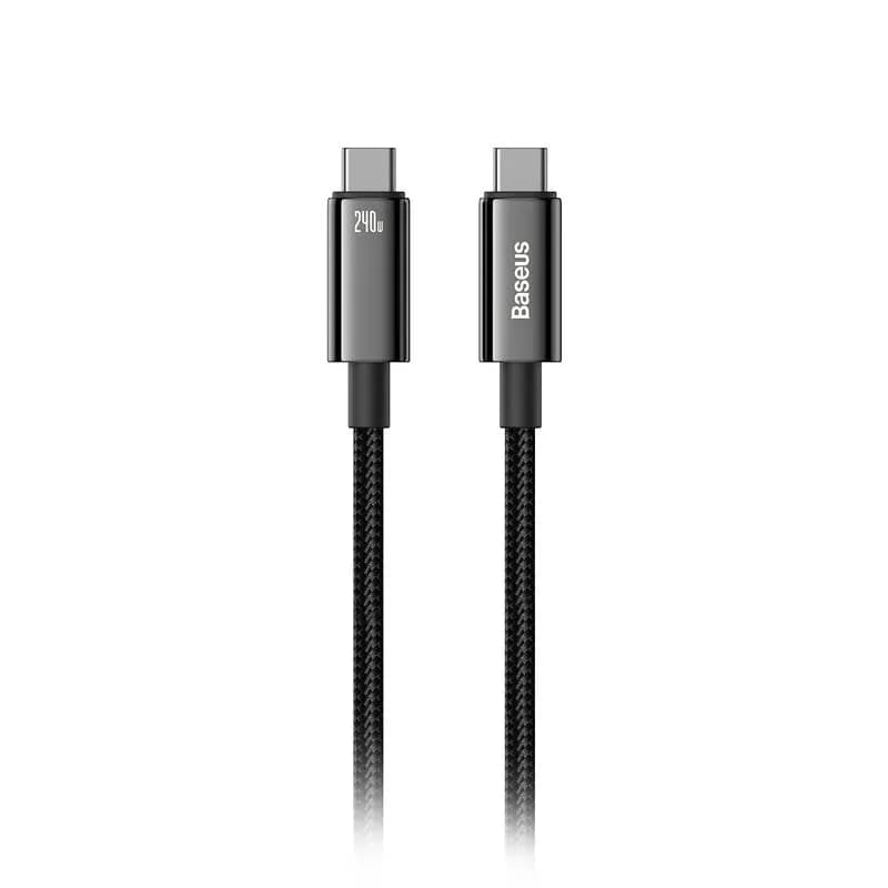 Baseus Kabel CAWJ040101 USB-C - USB-C 240W 480Mb/s 2m - czarno-szary, zdjęcie 1 z 7