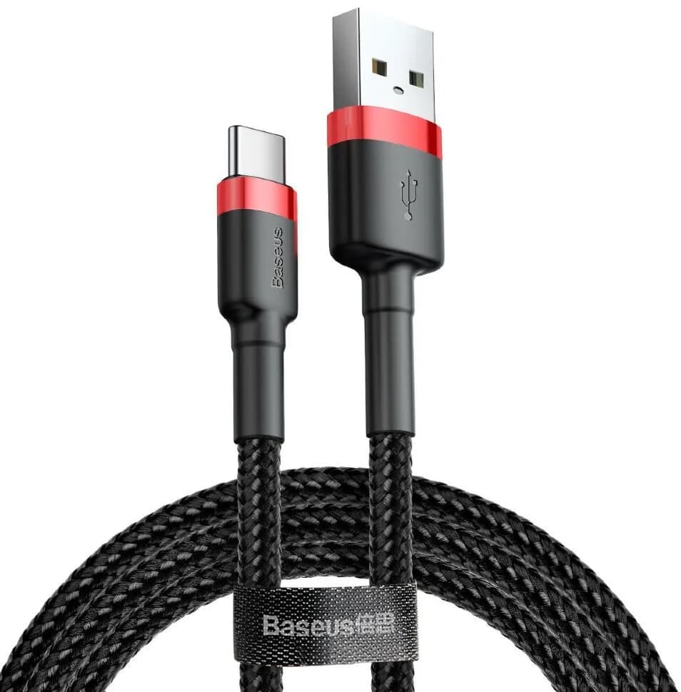 Baseus KABEL USB DO USB-C CAFULE 2M(CZERWONO-CZARN, zdjęcie 1 z 9