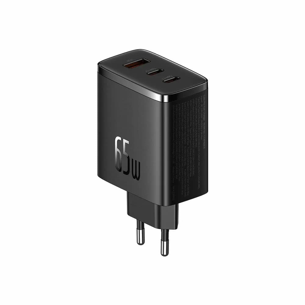 Baseus Ładowarka GaN Cube Pro 65W 2x USB-C USB-A - czarna, zdjęcie 1 z 6