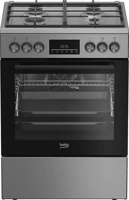 Beko Kuchnia gazowo-elektryczna FBM62330GXTN | 60 cm | termoobieg | grill | inox, zdjęcie 1 z 4