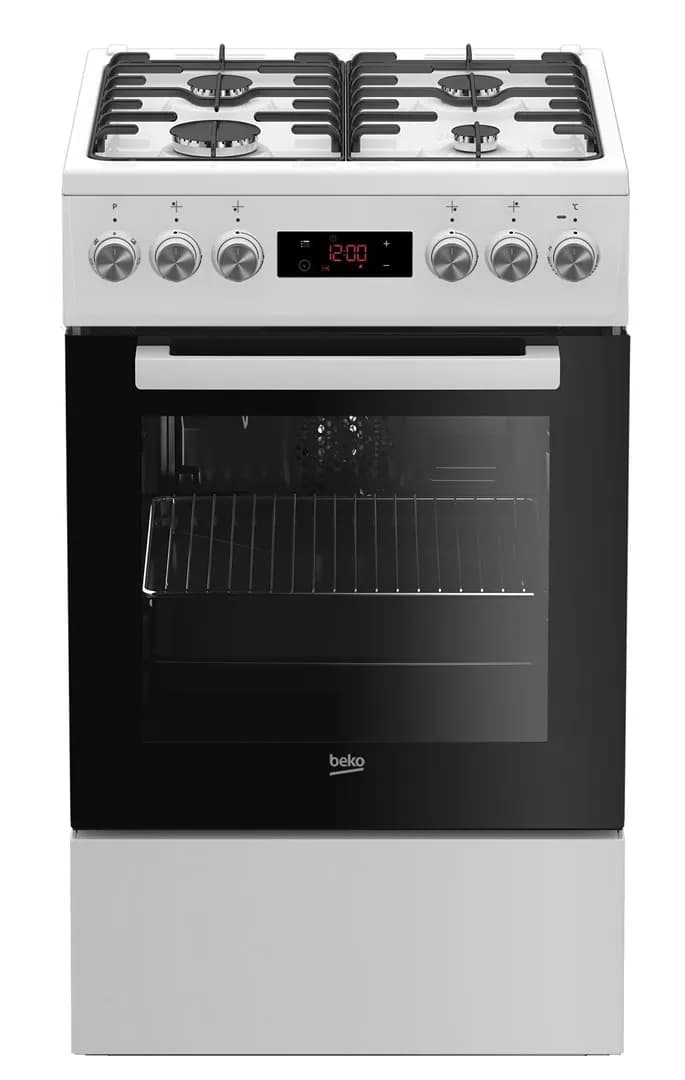 Beko Kuchnia gazowo-elektryczna FSE52320DWD | termoobieg | czyszczenie parą | biały