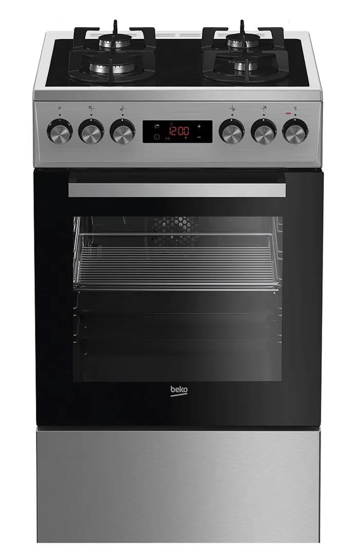 Beko Kuchnia gazowo-elektryczna FSMT55330DXDS | pieczenie 3D | rożen | czyszczenie parą, zdjęcie 1 z 2