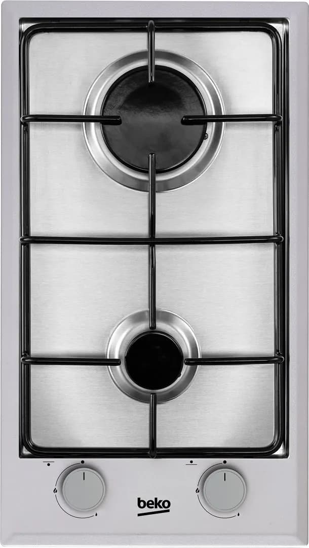 Beko Płyta gazowa HDCG32220SX 30 cm | 2 palniki | ruszty żeliwne | zapłon elektryczny | inox