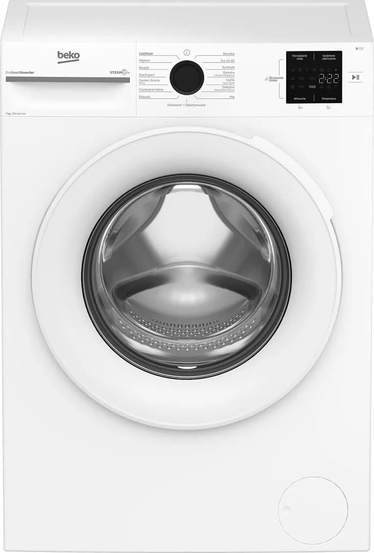 Beko Pralka wolnostojąca BM1WFU37225WW 7 kg 1400 obr/min Slim | SteamCure | silnik inwerterowy, zdjęcie 1 z 10