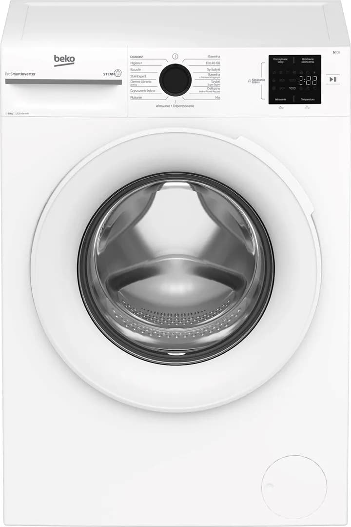 Beko Pralka wolnostojąca BM1WFU38225WW 8 kg 1200 obr/min | SteamCure | ColdWash | silnik, zdjęcie 1 z 6