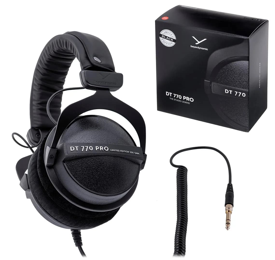 Beyerdynamic DT 770 PRO 250 OHM BLACK LIMITED EDITION - Słuchawki studyjne zamknięte, zdjęcie 1 z 12