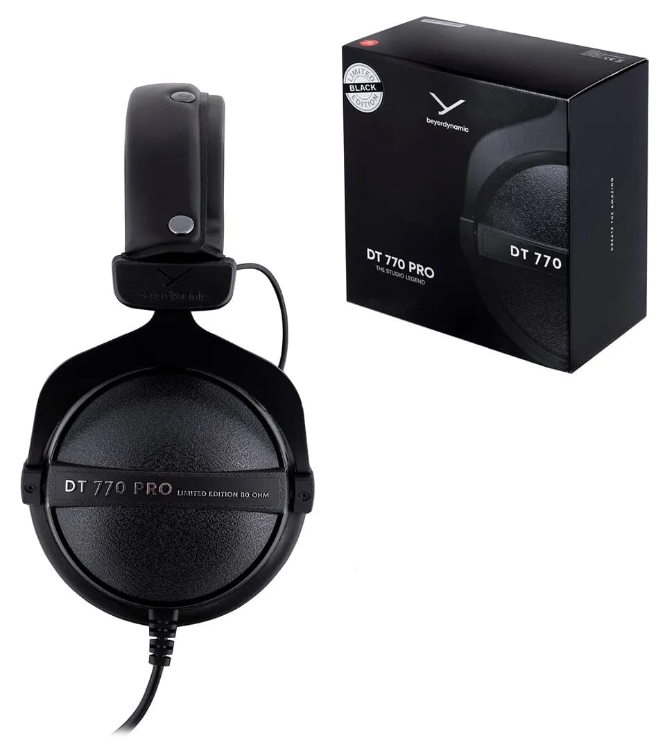 Beyerdynamic DT 770 PRO 80 OHM BLACK LIMITED EDITION - Słuchawki studyjne zamknięte, zdjęcie 1 z 11