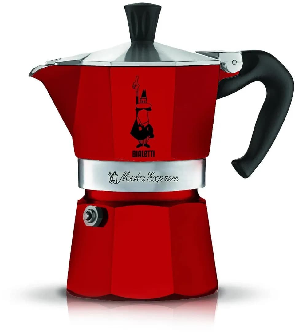 Bialetti Kawiarka na 3 filiżanki Moka Express 5466 czerwona, zdjęcie 1 z 5