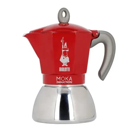 Bialetti kawiarka New Moka Induction 6tz czerwona, zdjęcie 1 z 5
