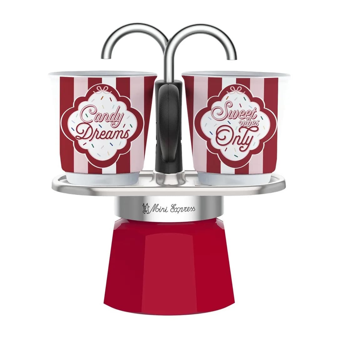 Bialetti Zestaw kawiarki mini express + 2 kubki 5461, zdjęcie 1 z 3