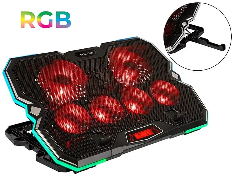 Blow PODSTAWKA CHŁODZĄCA LAPTOP 6 FAN VORTEX RGB, zdjęcie 1 z 4