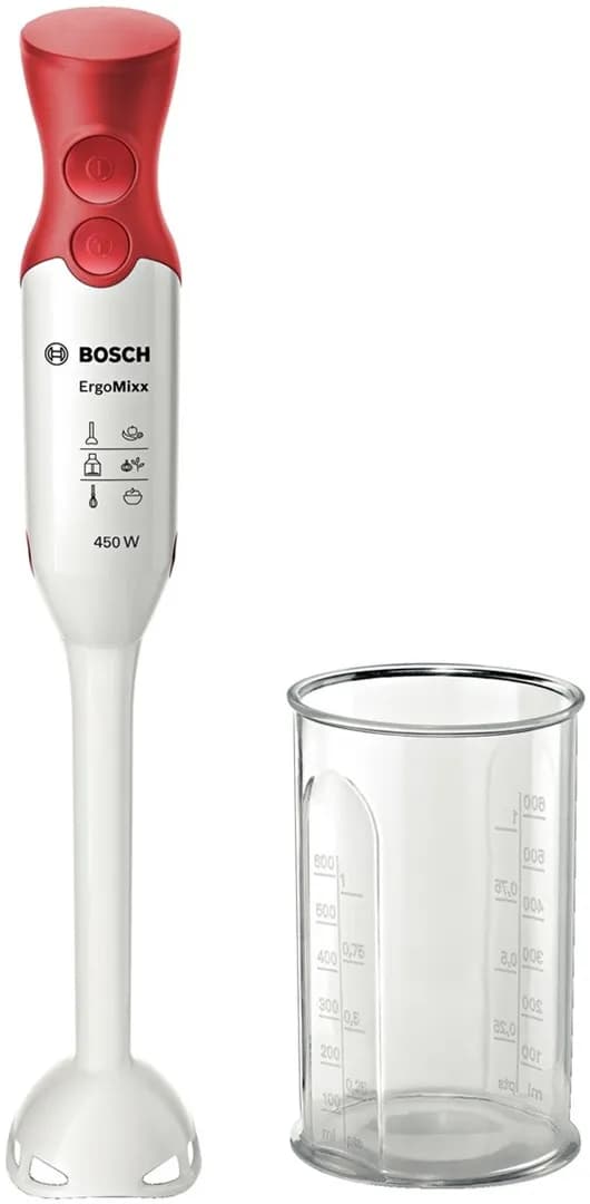 Bosch Blender ręczny MSM64010 (450W; kolor biały, kolor czerwony), zdjęcie 1 z 7