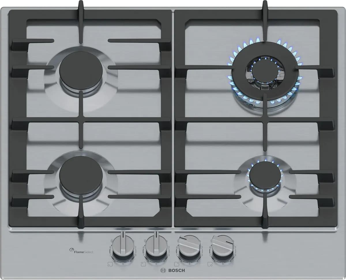Bosch Płyta gazowa PCH6A5I90 Serie 6 60 cm | 5 palników | ruszty żeliwne | zapłon elektryczny |, zdjęcie 1 z 6