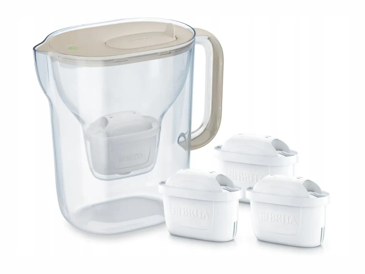 Brita Dzbanek Essential XL+3 wkłady (piaskowy), zdjęcie 1 z 11