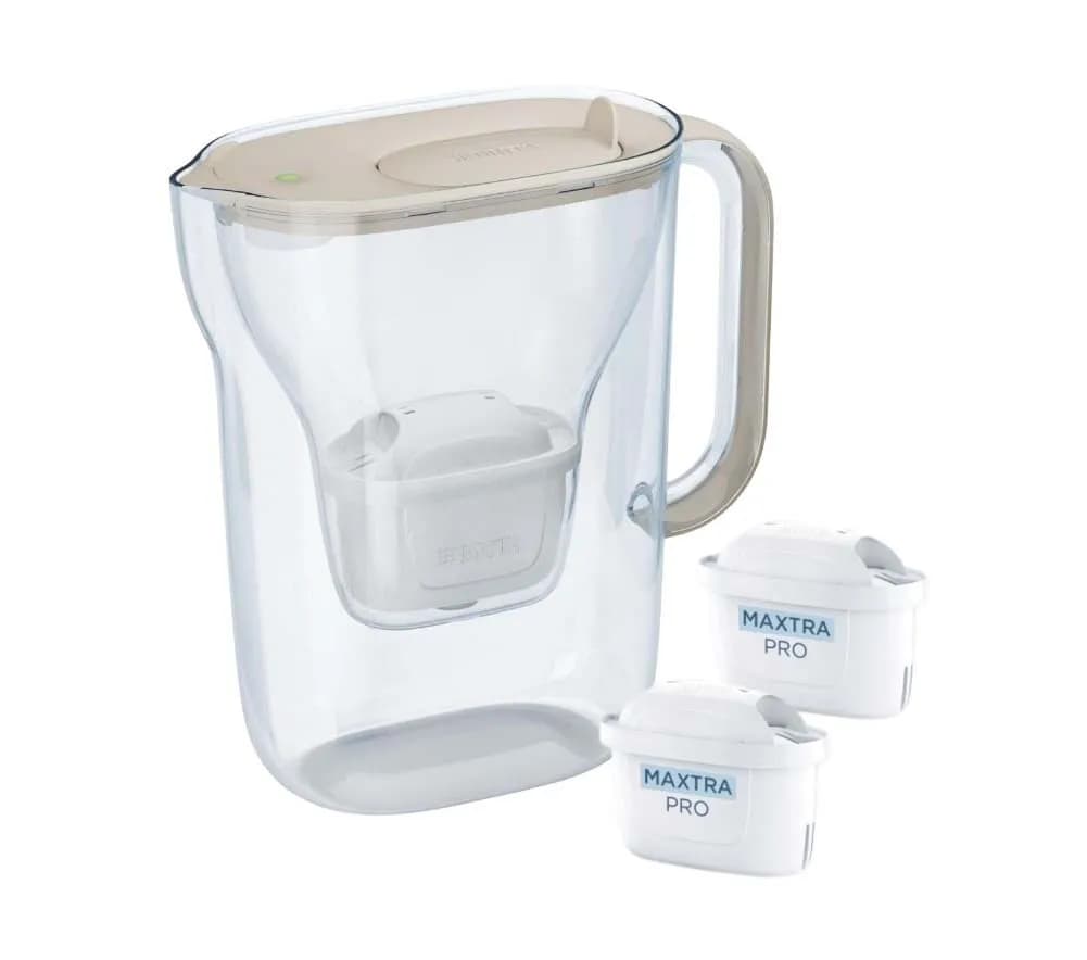 Brita Dzbanek filtrujący Style Essential+2 wkłady MaxtraPro PP (2,4l; piaskowy), zdjęcie 1 z 5