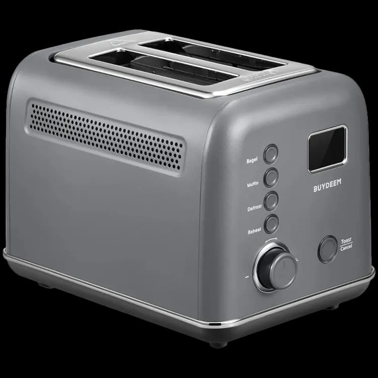 Buydeem Automatyczny Metalowy Toster na 2 kromki, DT730E, Ink Grey, EU, zdjęcie 1 z 6