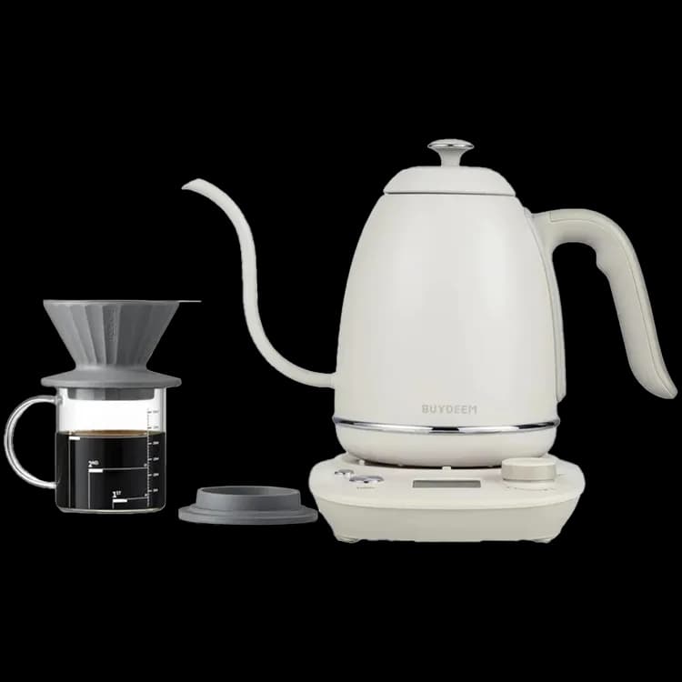 Buydeem Czajnik typu Gooseneck z regulacją temperatury, K821, Oat White, EU, zdjęcie 1 z 2