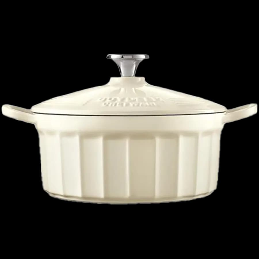 Buydeem Emaliowane naczynie żeliwne 2,9L, CP521, Oat White, zdjęcie 1 z 3