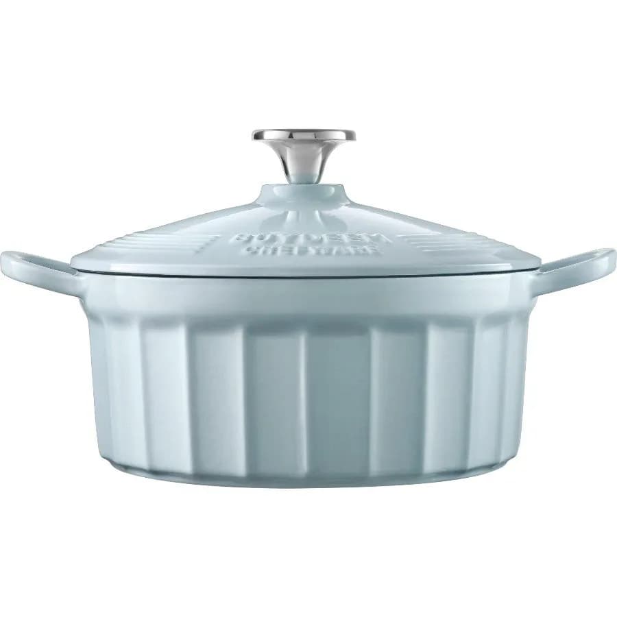 Buydeem Emaliowane naczynie żeliwne 2,9L, CP521, White Blue, zdjęcie 1 z 3