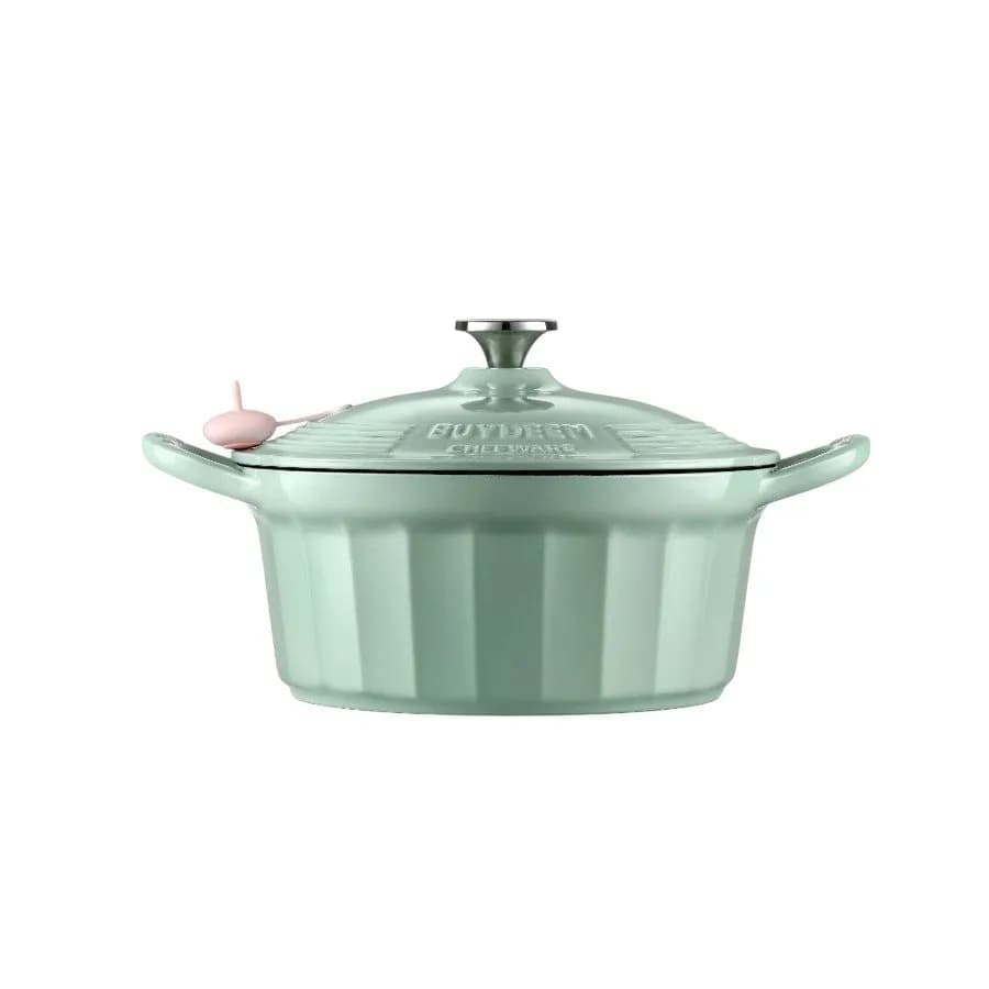Buydeem Emaliowane naczynie żeliwne 3,9L, CP551, Cozy Greenish, zdjęcie 1 z 3