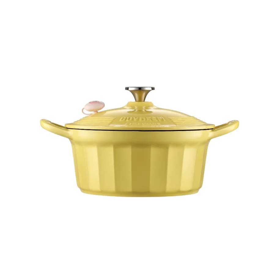 Buydeem Emaliowane naczynie żeliwne 3,9L, CP551, Mellow Yellow, zdjęcie 1 z 4