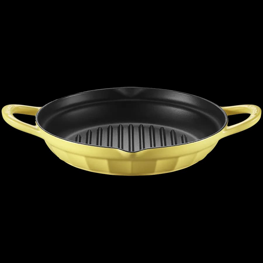 Buydeem Patelnia grillowa żeliwna 26 cm CP553 Mellow Yellow, zdjęcie 1 z 4