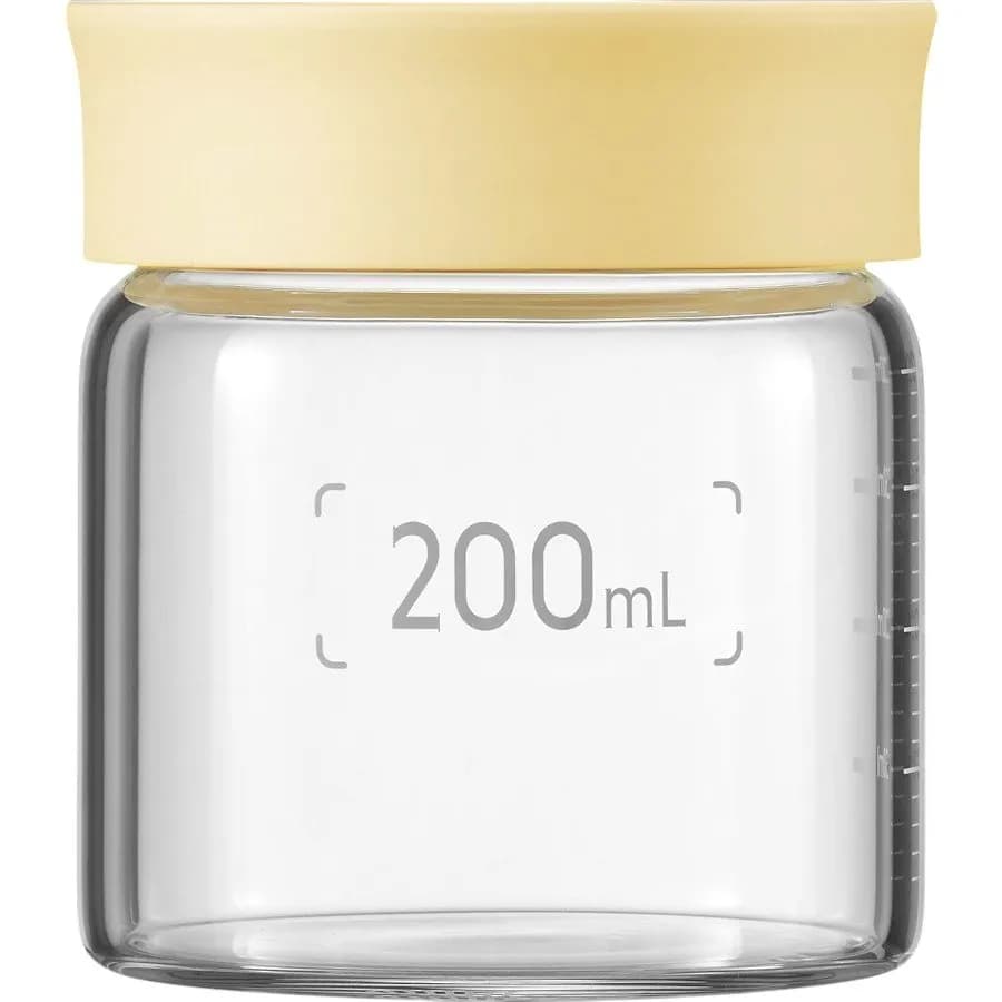 Buydeem Szklane słoiczki 200ml z nakrętką wze Yellow Mellow, CS1007/A2, zdjęcie 1 z 2