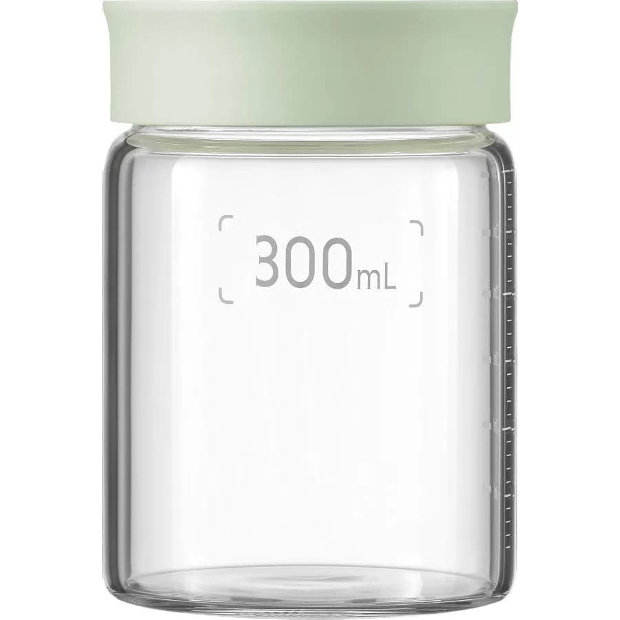 Buydeem Szklane słoiczki 300ml z nakrętką wze Cozy Greenish, CS1002/A1, zdjęcie 1 z 3
