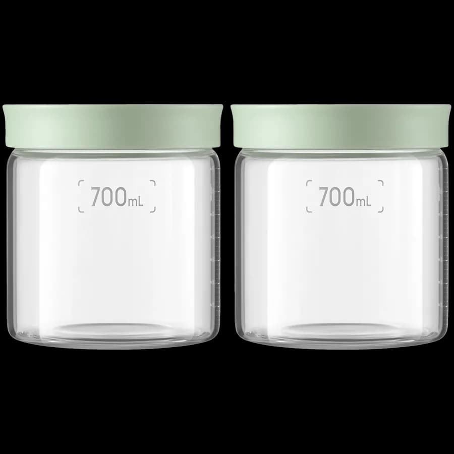 Buydeem Szklane słoiki 700ml z nakrętką wze Cozy Greenish, CS1014