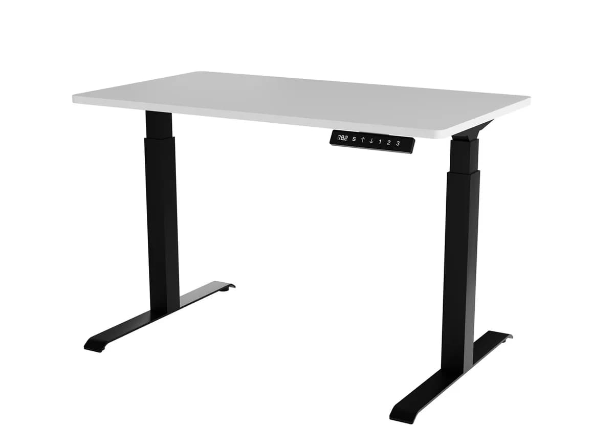 Cama Meble Biurko z elektryczną regulacją wysokości MOON 121x67x72-120 czarny/biały, zdjęcie 1 z 3