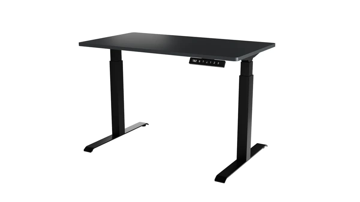 Cama Meble Biurko z elektryczną regulacją wysokości MOON 121x67x72-120 czarny/antracyt, zdjęcie 1 z 3