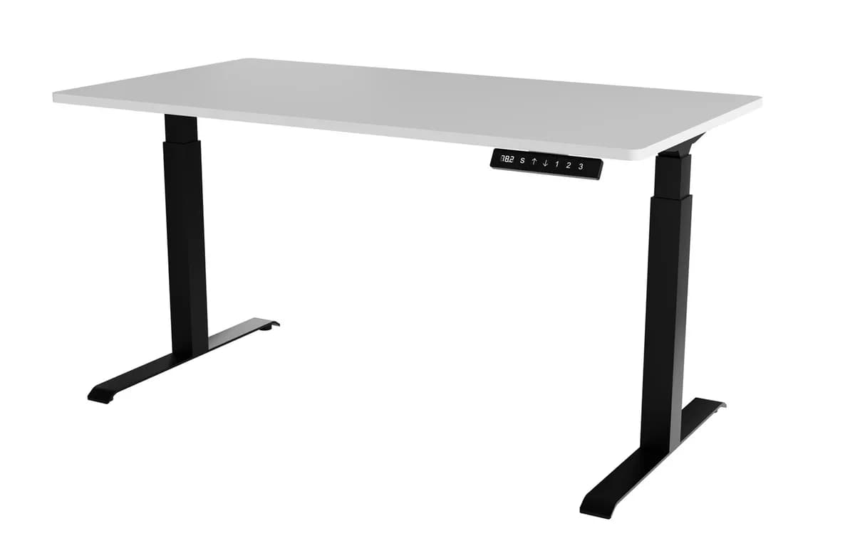 Cama Meble Biurko z elektryczną regulacją wysokości MOON LONG 150x80x72-120 czarny/biały, zdjęcie 1 z 3