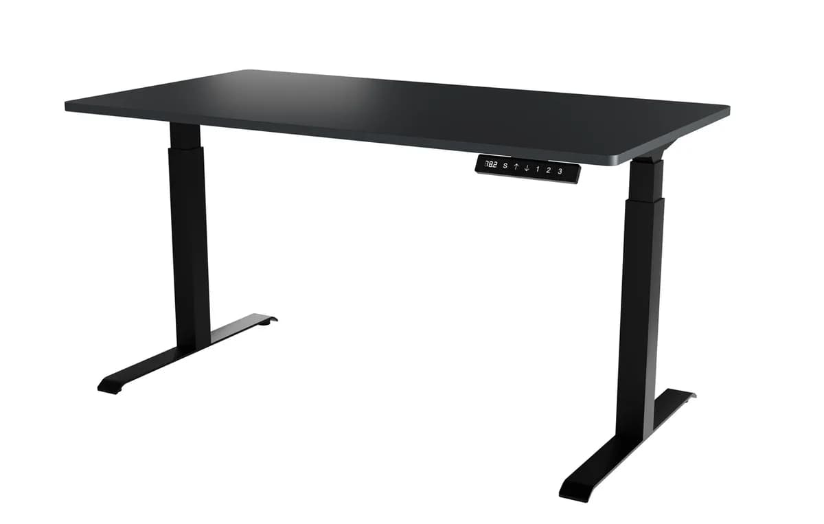 Cama Meble Biurko z elektryczną regulacją wysokości MOON LONG 150x80x72-120 czarny/antracyt, zdjęcie 1 z 3