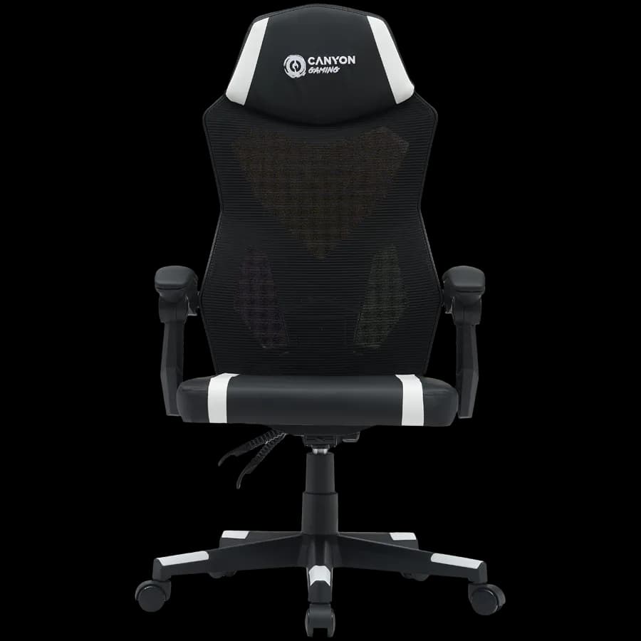 Canyon Fotel Gamingowy Flow MCH01 Mesh Czarno - Biały, zdjęcie 1 z 4