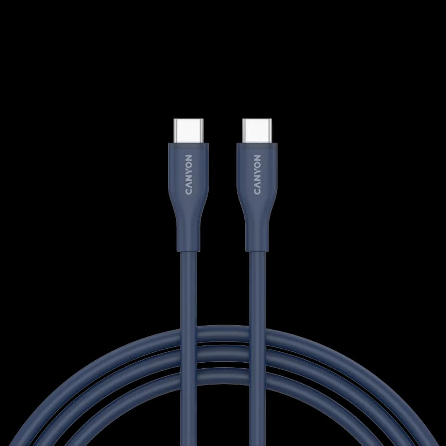 Canyon Kabel CC60SC10 C-C 60W 1m Silikonowy Granatowy, zdjęcie 1 z 3
