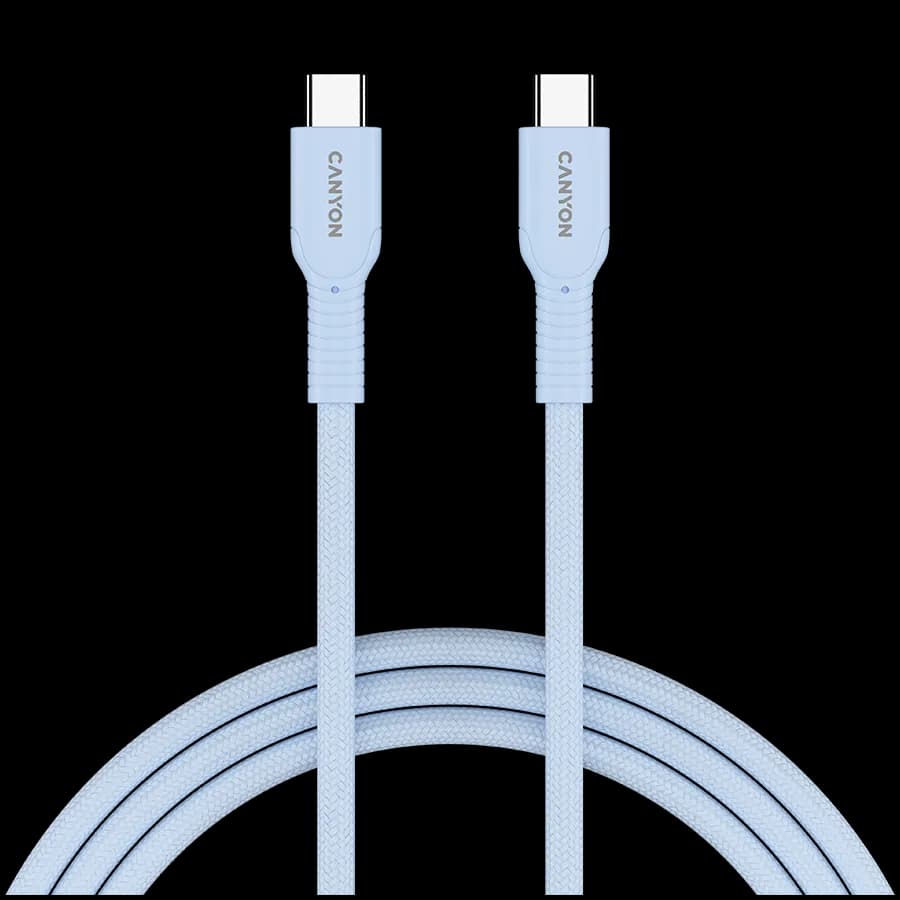 Canyon Kabel OnWire 60CL C-C 60W w oplocie 1m Niebieski, zdjęcie 1 z 4