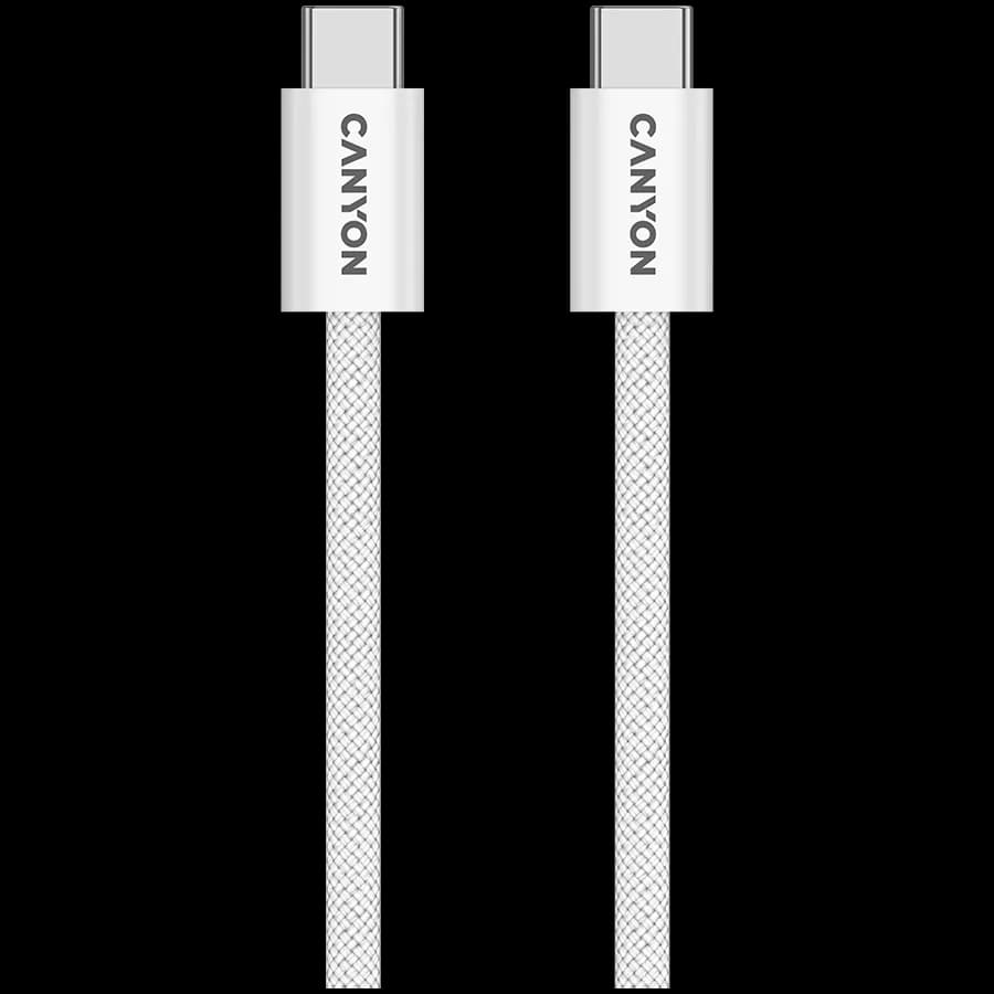 Canyon Kabel OnWire 60MG C-C 60W Magnes w oplocie 1m Biały, zdjęcie 1 z 6
