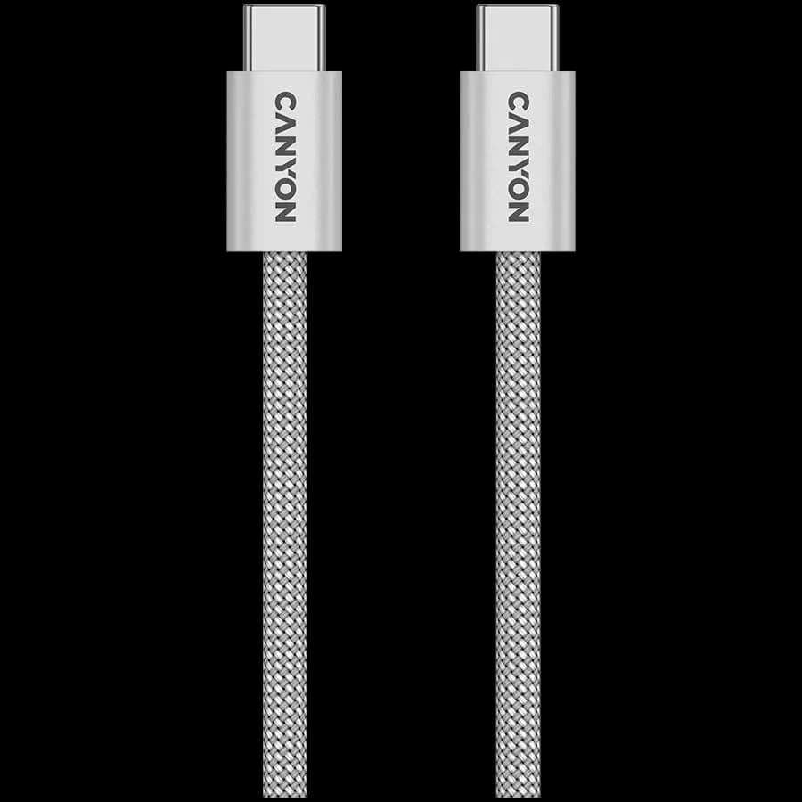Canyon Kabel OnWire 60MG C-C 60W Magnes w oplocie 1m Szary, zdjęcie 1 z 6