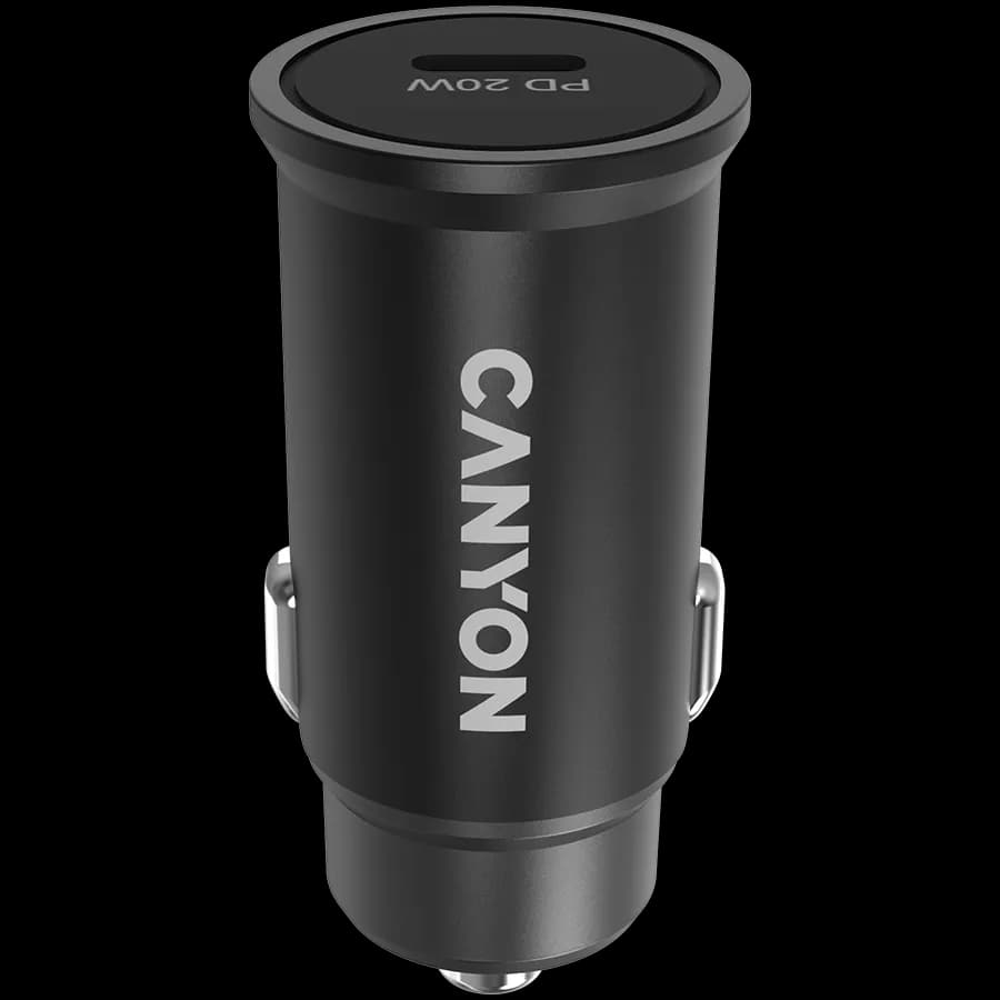 Canyon Ładowarka samochodowa C-20 PD 20W USB-C Czarna, zdjęcie 1 z 5
