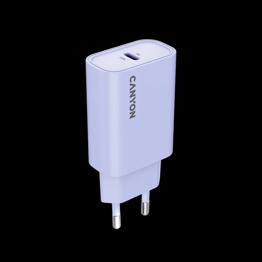 Canyon Ładowarka sieciowa OnCharge 30CL 30W 1xPD EU Fioletowa, zdjęcie 1 z 5