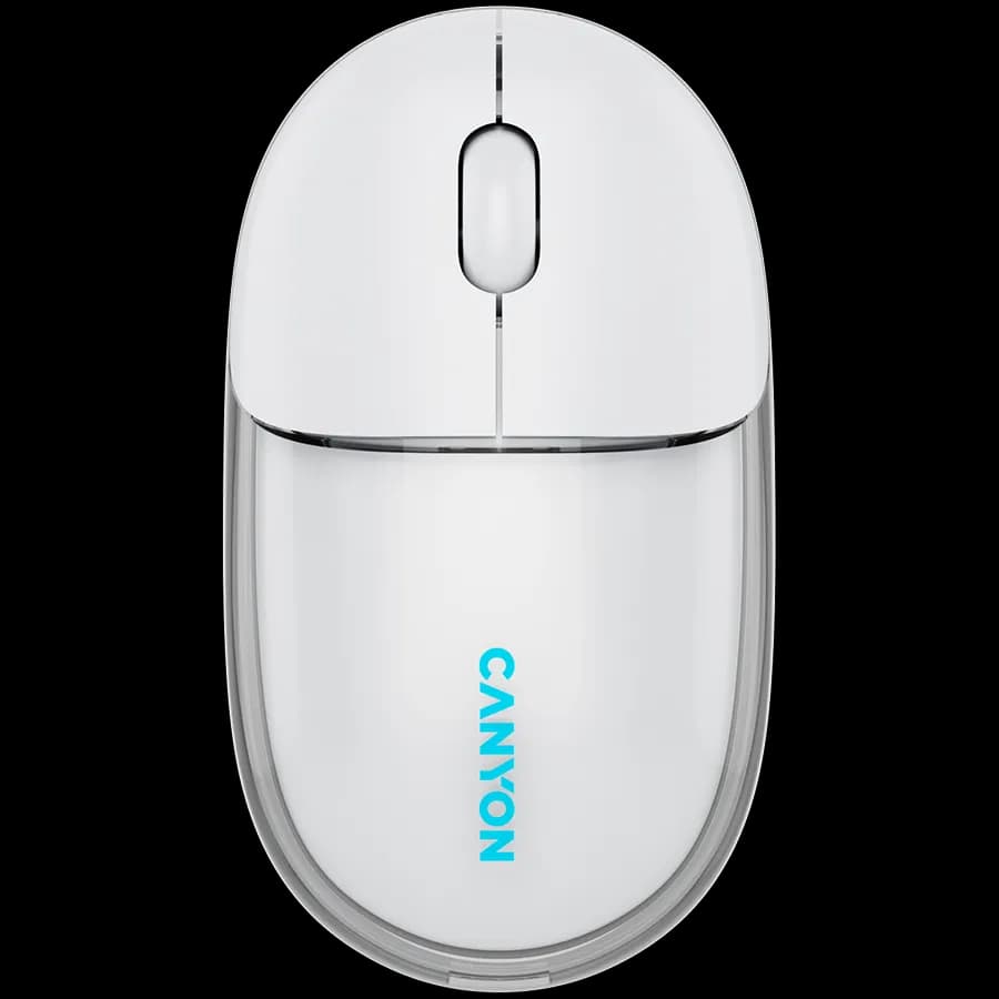 Canyon mouse OnClick 24 BT, Wireless Transparent/White, zdjęcie 1 z 9